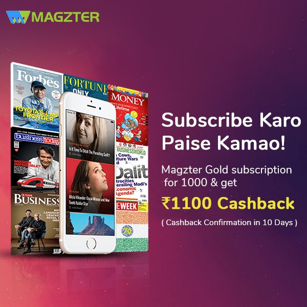 GoPaisaCom's tweet photo. Free Magzter Gold 1 Year Subscription + Rs.101 Extra Free Cashback
Grab the Deal - https://t.co/exophnXaCw
#GoPaisaOffers #GoPaisaDeals #GPOffers #GPDeals https://t.co/suimEBJjuR