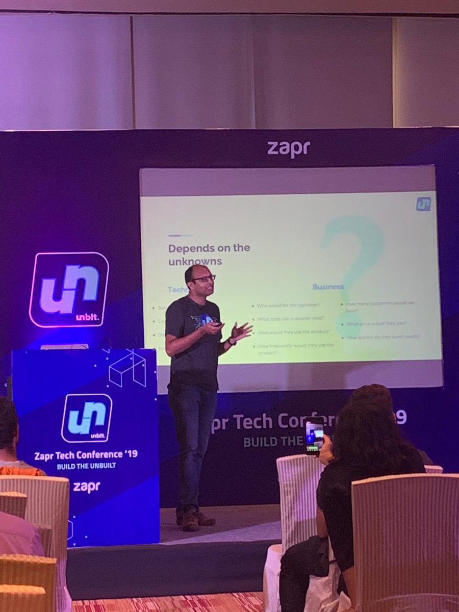 zaprindia's tweet image. Zapr&apos;s CTO Sajo Mathews talks about &quot;Building the unbuilt and not the impossible; knowing the unknowns and choosing the attributes that matter&quot; @sajomathews
#ZaprCon19 #UNBLT
#technology #startups #products