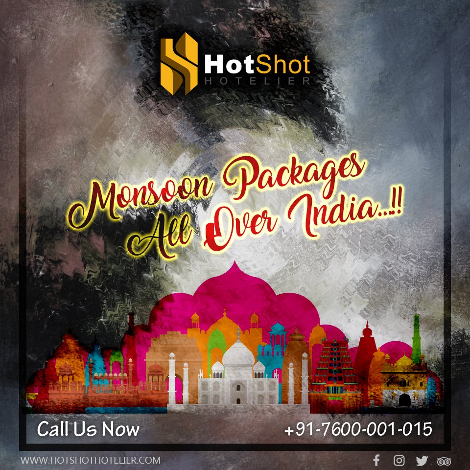 HotShotHotelier's tweet photo. @HotShotHotelier have some amazing “Monsoon Packages“ for different destinations all over India. Choose your destination and Call us Today to confirm your bookings under amazing offers..#monsoon #monsoonpackage #book #discount #offers #hotel #packages #hotshothotelier #ahmedabad https://t.co/zXfMees116