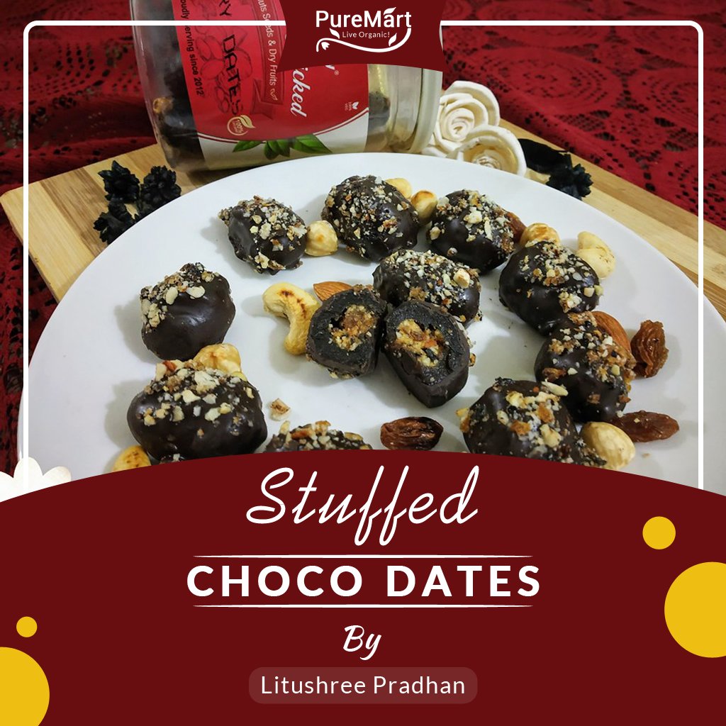 pure_mart's tweet photo. Stuffed Choco Dates!
Click, to follow Recipe by @litushree.pradhan โก๏ธ https://t.co/o50Lh0xRwP
#FreshDates #ChocolateDates #dried #freshness #sweetFlavor #VeryNutritious #HighInFiber #DiseaseFightingAntioxidants #BrainHealth #NaturalLabor #NaturalSweetener #Handpicked #Organic https://t.co/A4at3uyh41