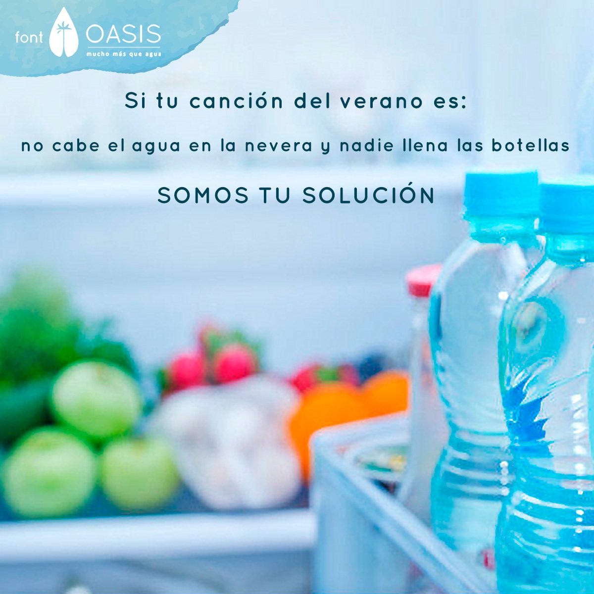 FontOasis's tweet photo. Si tu canción del verano es:
No cabe el agua en la nevera, nadie llena las botellas o ¡hay que ver cuánto plástico utilizamos! 
Busca renovarte en https://t.co/v5XCIO4Aav.

#aguafria #plastico #aguamallorca #fontoasis #muchomasqueagua https://t.co/djLWQHmgJV