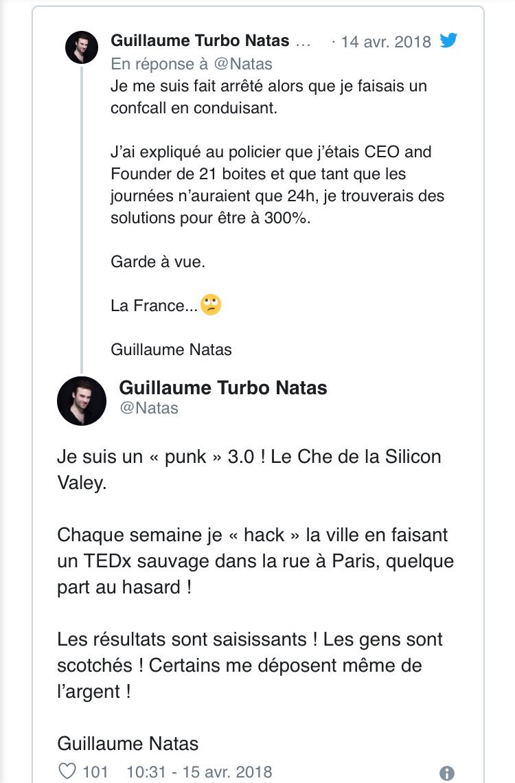 EricMascarel's tweet image. #Humourtech 👉 Pour vos réunions du vendredi, venez découvrir Guillaume @Natas,  Startuper de génie complètement out of the box . Je suis scotché...😁 #bullshit