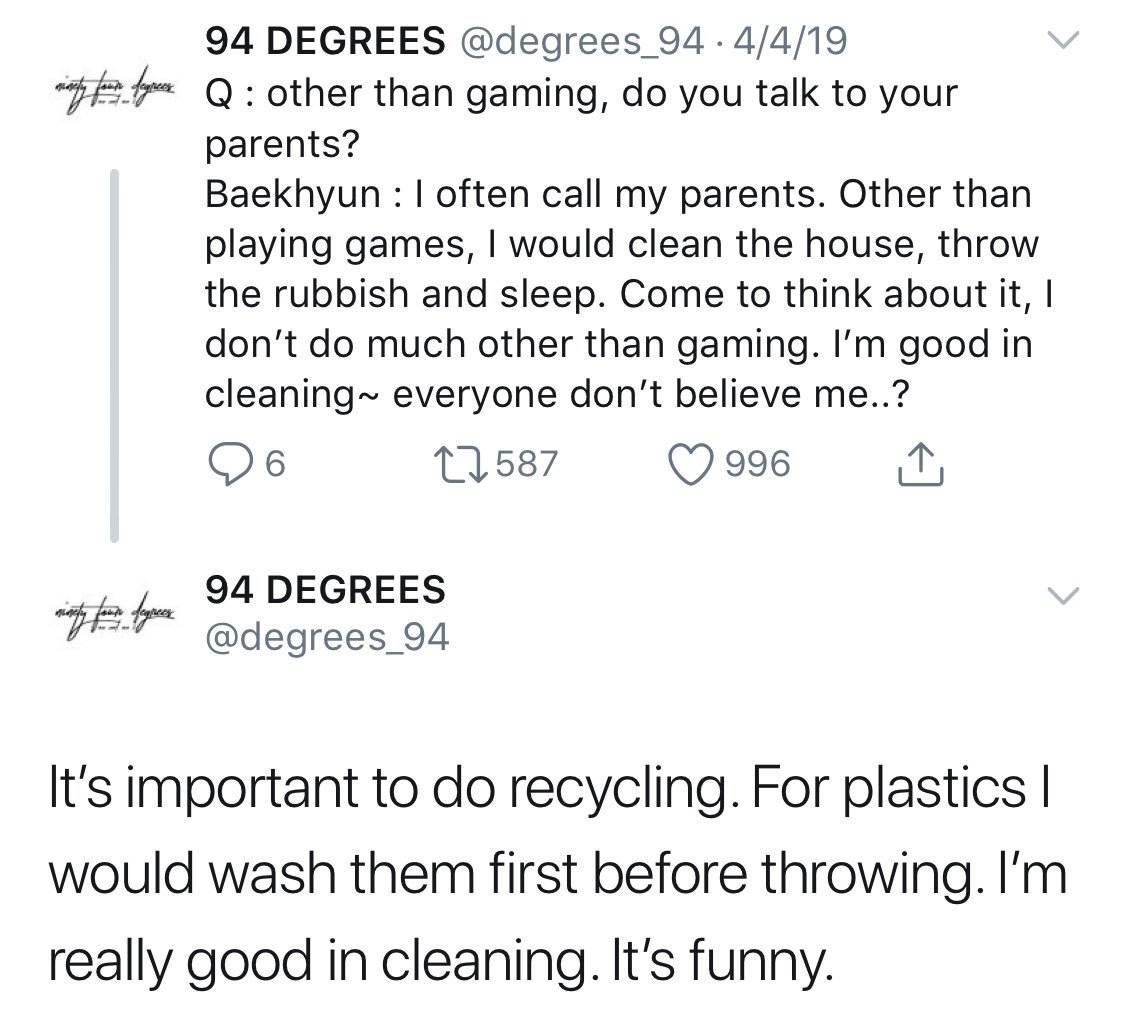 bestofbyunbaek's tweet image. baekhyun’s lock screen is apple’s earth still photo

baekhyun is good at cleaning and recycles his trash

baekhyun chose reusable cups for his fansupport at music bank

an earth enthusiast. we love a man who cares about the environment! be like bbh 💚