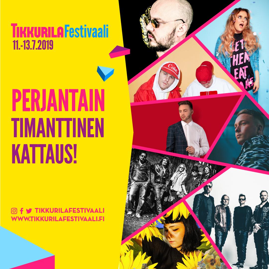 💎💎 PERJANTAIN TIMANTTINEN KATTAUS 💎💎 Ketä päivän artisteista odotat eniten? 😎
Tiksissä tänään ⏩ <a href="/paradisemikko/">Mikko Kuoppala</a> <a href="/KNIGHTRYDAZZ/">JVG.FI</a>  <a href="/ReinoNordin/">Reino Nordin</a> <a href="/neljaruusua/">Neljä Ruusua</a>, Popeda, Vesta, Ellinoora ja Pikku G.
#TikkurilaFestivaali #juhlitaanyhdessä #kesä2019 #kesä