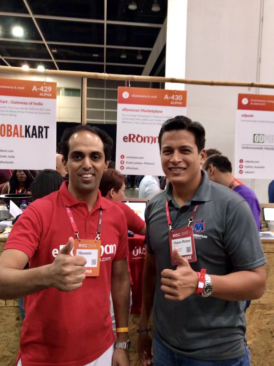 Hussein_zawia's tweet photo. 🇲🇾 🇾🇪 https://t.co/gOhCVwFA4m at RISE conference 2019 Largest Tech Conference in Asia. We had our Booth Yesterday and it was very great success to us.

Lots of startup, growth companies, investor and highly motivated charged participants here
.

.
#RISEConf #eRomman https://t.co/whOPxqIh6l