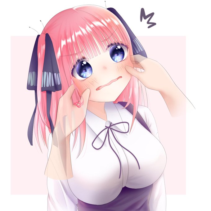 AYOさんがTwitterに投稿した中野二乃(五等分の花嫁)のイラスト。