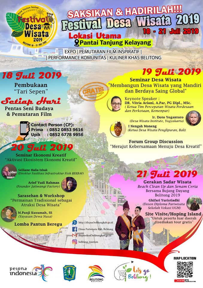 Bangka Belitung Kite (@babel_info) on Twitter photo FESTIVAL DESA WISATA BELITUNG
Tanggal 18 s.d 21 Juli 2019
Source : <a href="/belitung/">andrew kawilarang</a>.tourism
Dinas Pariwisata Kab. Belitung
#letsgobelitung
#belitonggeopark FESTIVAL DESA WISATA BELITUNG
Tanggal 18 s.d 21 Juli 2019
Source : <a href="/belitung/">andrew kawilarang</a>.tourism
Dinas Pariwisata Kab. Belitung
#letsgobelitung
#belitonggeopark