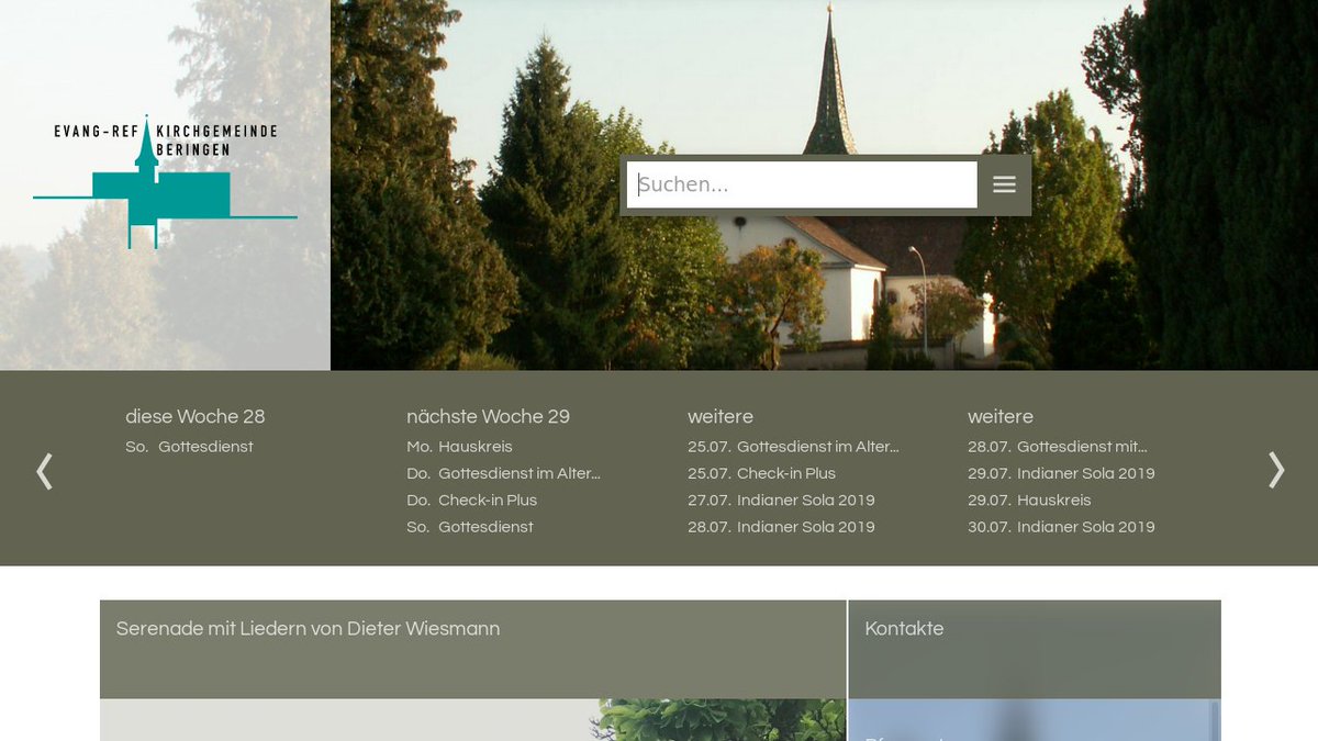 Mit der Evang.-ref. Kirchgmeinde Beringen hat eine weitere schaffhauser Kirche das neue Quarz Design übernommen 👉 ref-sh.ch/kg/beringen