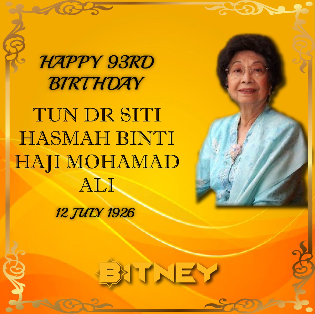 BitneyToken's tweet image. Beeznix Team would like to take this opportunity to wish Yang Amat Berbahagia Tun Dr Siti Hasmah binti Haji Mohamad Ali a blessed 93rd Birthday!

#bitney #beeznix #blockchain #blockchaingames #blockchaingaming #playstore #androidgame #ERC721 #TunDrSitiHasmah #blessed #birthday