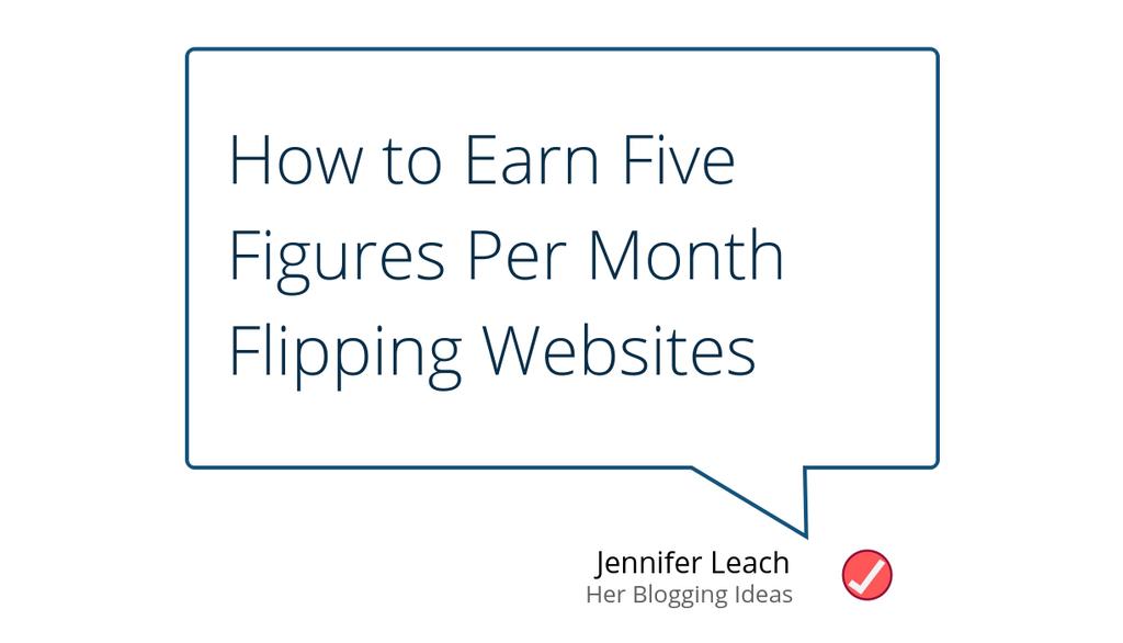 JennLeach's tweet image. In case you missed it, check out "How to Earn Five Figures Per Month Flipping Websites" lttr.ai/FAyO #Twitter #WebTraffic #BlogIncome #Pinterest