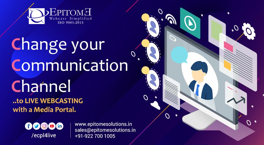 ecpl4live's tweet image. Change your Communication #Channel
..to #LIVEWEBCASTING with a #MediaPortal.

 Contact : 8000504505 | 7574828203 | 9227001005
 Email : sales@epitomesolutions.in
 Web : epitomesolutions.in