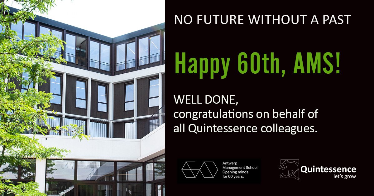 Congratulations to Antwerp Management School on their 60th birthday!