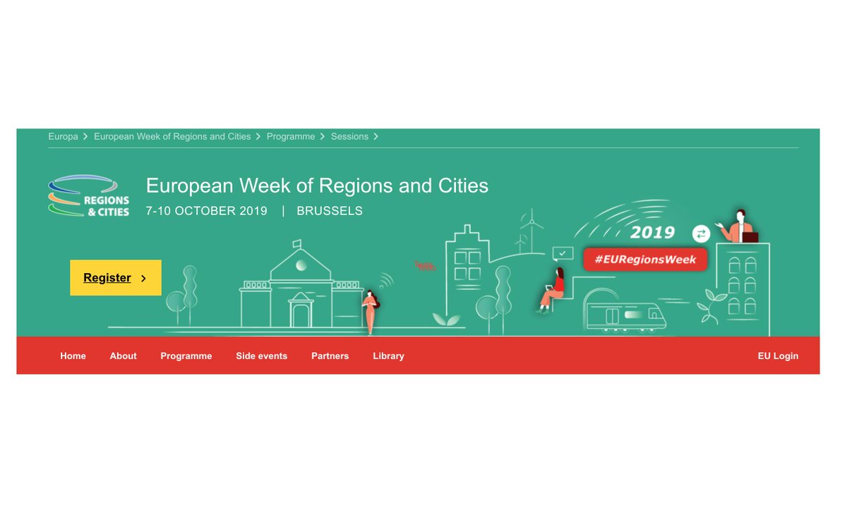 We are excited to announce that CATCH-EyoU will be at the European Week of Regions and Cities on Wed 9, October 2019 14:30 - 16:00 register here (via ECAS password): europa.eu/regions-and-cit …/programme/sessions/397_en