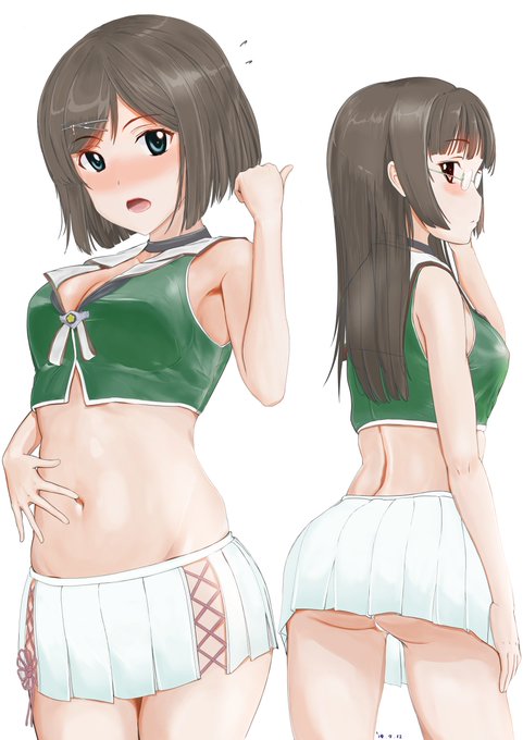 グリザイユ画法ってので描いてみたよ!
#艦これ #摩耶 #鳥海 