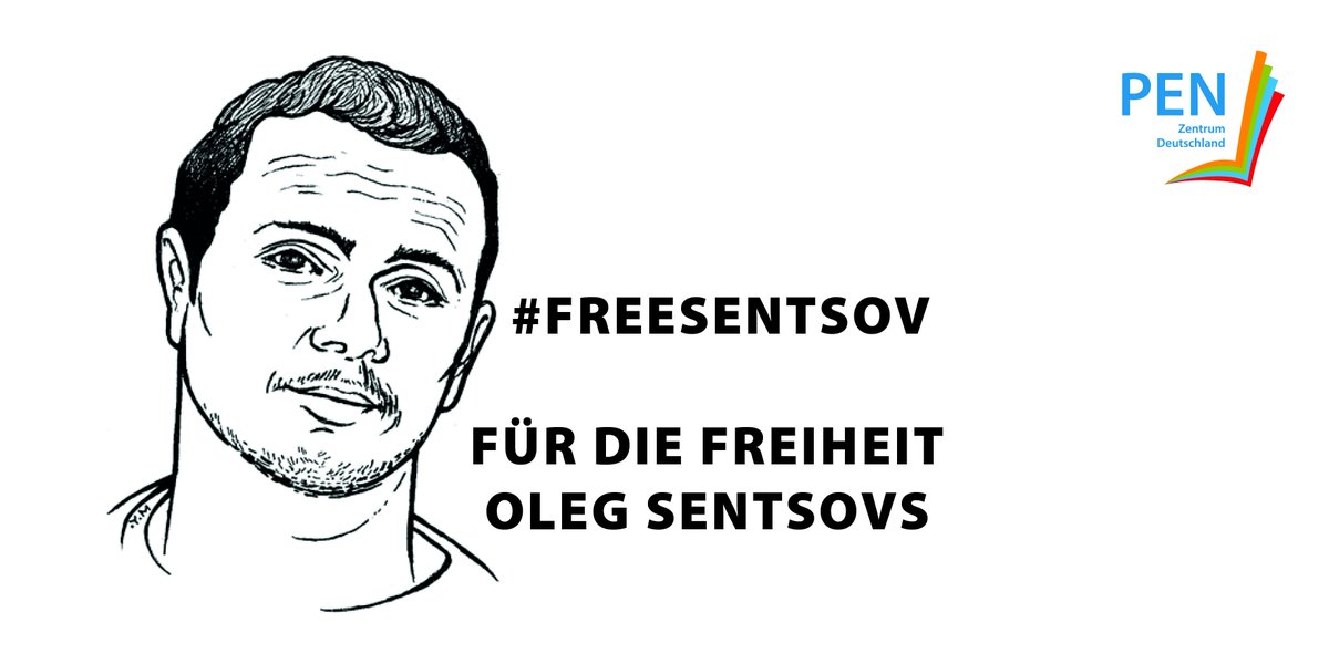 PEN_Deutschland's tweet image. #SaveOlegSentsov morgen in #Berlin gegenüber der russischen Bpotschaft. Protestaktion mit Lesung zum Geburtstag des seit fünf Jahren inhaftierten ukrainischen Schriftstellers. #FreeSentsov