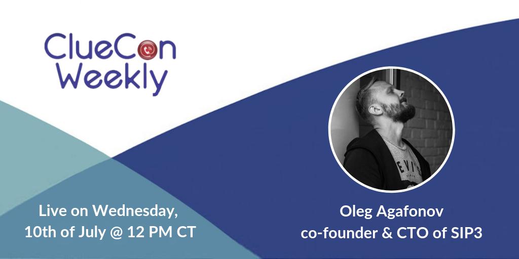 sip3_io's tweet photo. Check out this Wednesday's @cluecon weekly edition with Oleg Agafonov @agaf0x, co-founder and CTO at @sip3_io  https://t.co/3CC3ImjvvN

#cluecon #VoIP #troubleshooting #monitoring #telecoms #voipfraud #frauddetection #infrastructure https://t.co/POfkDrlXez