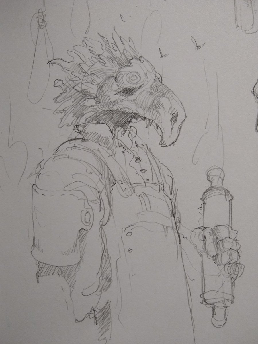 AdrienDang1's tweet photo. Sketching!
I try to make m'y style a bit closer to DOROHEDORO (a super cool manga that you shall read)

#artist #art #drawing #sketchbook #sketch https://t.co/VkPWID5vOk