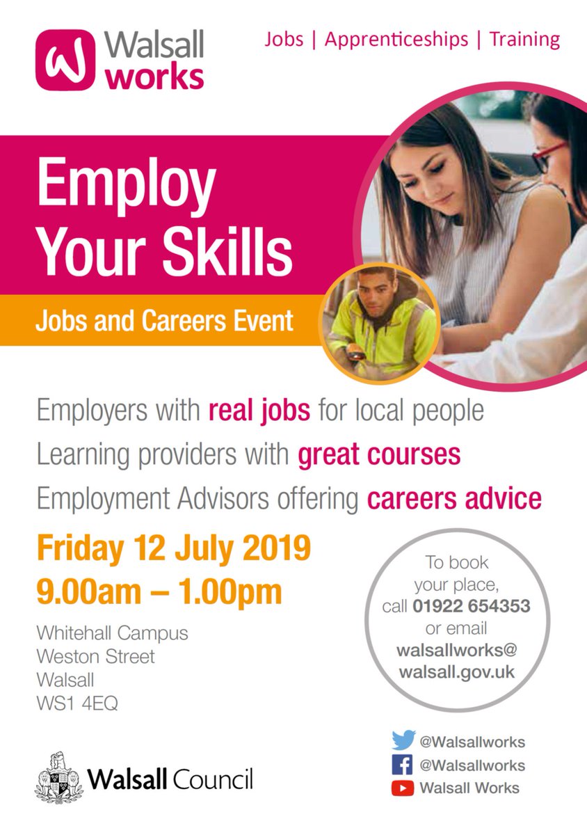 This morning members of the #Walsall public health team are at <a href="/WalsallWorks/">Walsall Works</a> <a href="/BC_Impact/">Black Country Impact</a> Employ Your Skills event. 
Come along and see the fantastic opportunities on offer and find out more about becoming #smokefree #ToughOnTobacco