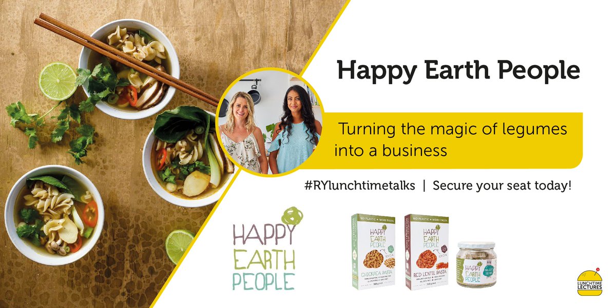 RedAndYellowEd's tweet photo. Discover the true magic of lentils and how to transform your interests into a sustainable business with @HappEarthPeople. Next week, 17 July, on campus #RYlunchtimetalks #LoveRedandYellow https://t.co/12adZfaf0c