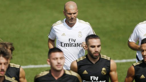 Zidane, durante la pretemporada del Real Madrid.