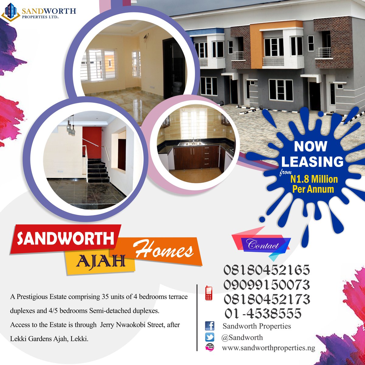 sandworth's tweet photo. Sandworth Homes, Ajah_Now Leasing
For more enquiries,
Call:
08180452173
09099150073
01-4538555 https://t.co/YwvwlcQeXz