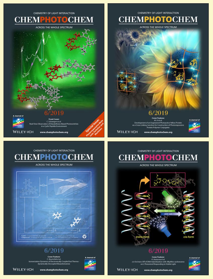 ChemPhotoChem's tweet photo. Check out our recent Photoresponsive Molecular Switches+Machines special issue, guest edited by H.Dube, @aprahamian + N.Tamaoki, and including papers from @guido_clever, Woolley, @AgSchalley, Asanuma, @PabloBallesterB, Hecht, @Diego__Sampedro &amp;many more!   https://t.co/yr0XLESkAc https://t.co/YUXVeGeEsG