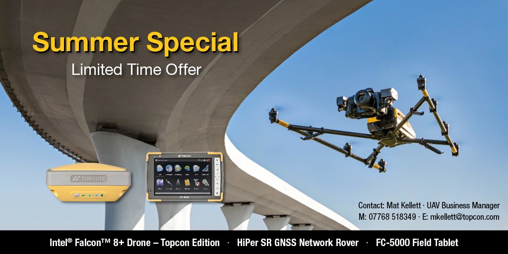 #Falcon8+ &amp; #HiperSR GNSS Survey Summer Offer...

Intel's Falcon 8+ together with @TopconGB_IRE HiperSR GNSS Network Rover.  The complete package for accurately measuring GCPs and performing UAV mapping flights.  For offer details &amp;to arrange a demo please get in touch.