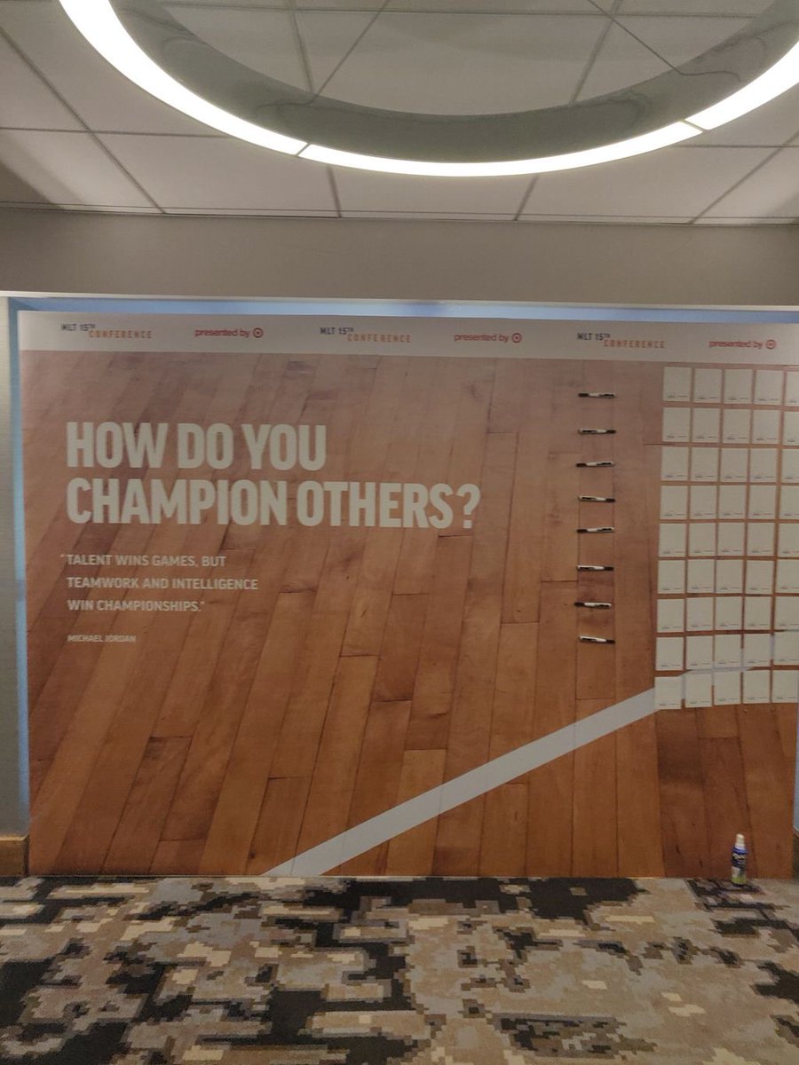 Montagemktg's tweet photo. #TBT to an inspiring few days at @MLTOrg's 15th Anniversary Gala & Conference. We developed these floor-to-ceiling displays as part of the welcome experience. All 4 (2 shown) engaged attendees by exploring ways they have "Become a Champion." See the before and after pics! #MLT15 https://t.co/drYHcVxNHW