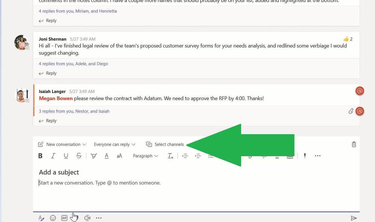 COMING SOON to <a href="/MicrosoftTeams/">Microsoft Teams</a>: Channel Cross Posting - allowing you to post a single message 📃 in multiple channels at the same time #edtech #MIEExpert #MicrosoftEDU

Details: microsoft.com/en-us/microsof…