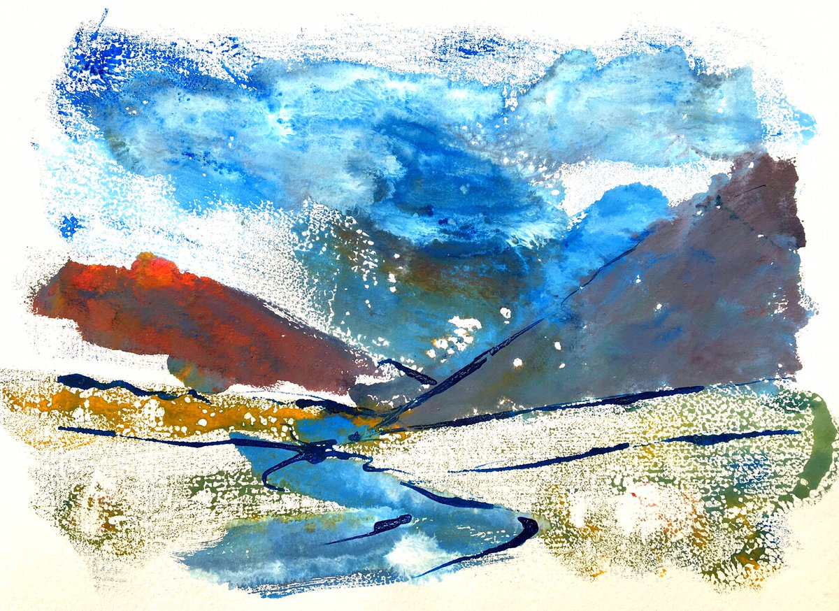 cobbybrook's tweet photo. ‘Highland Adventure’
Monotype print on acid-free paper. 19cm x 25cm approximately.
#monotype #monotypeprintmaking #printmaking #scotland #landscapeart #art #cobbybrook https://t.co/oEvkEBmq8B