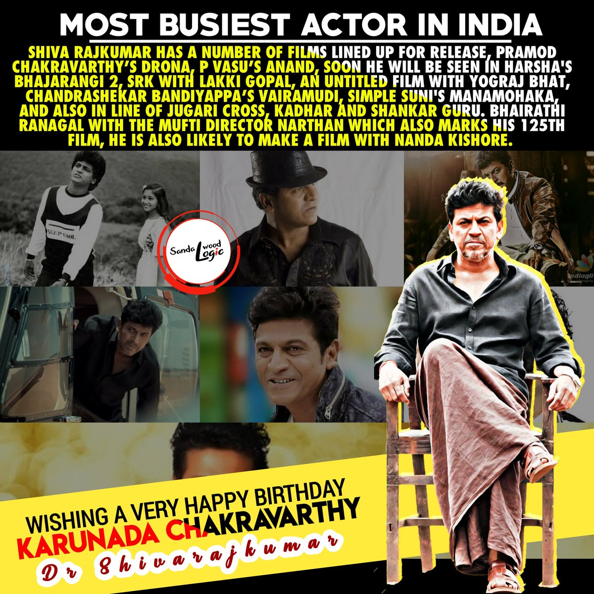 SandalwoodLogic's tweet image. #thread3 
Swipe 👉
#Happybirthdayshivanna #HappyBirthdayLegendShivanna  

Follow Us 👉 @SandalwoodLogic