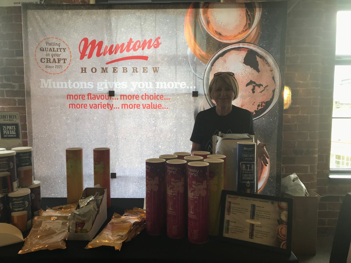 MuntonsPlc's tweet photo. Linda, Tom and Fabian are ready to about all things #Malt #MaltExtract #BeerKits #Grains #Homebrew at @brew_con_19. We have some crushed malts on offer too...pale and our new melanoidin wheat malt....
Grab yourself an EasySour sample too....
#SourBeers in an instant! #CraftBeer https://t.co/7NAXZS8ZE5