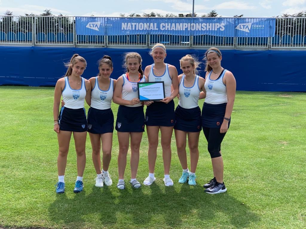 PriorParkSport's tweet photo. So proud of the Prior Park Girls finishing 4th in the country, narrowly losing out to former winners Queenswood! @LTACompetitions @the_LTA @TeamBathTennis @PriorPark #schoolstennis #tennis https://t.co/ZQPrGPkFNU