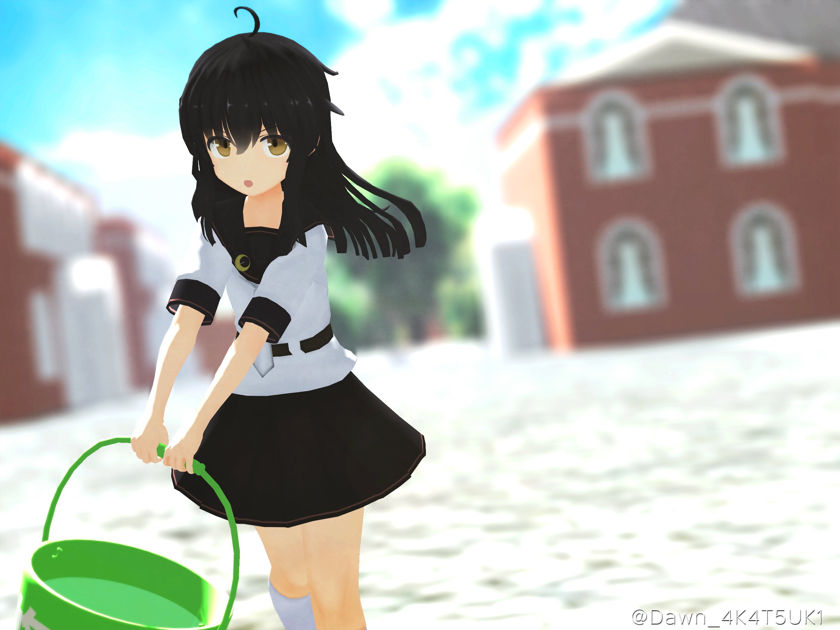 ট ইট র 和優 デイリーmmd静画 三日月進水日 入渠ドックへ急いでバケツを運ぶ三日月 T Co Q3cotimoty ট ইট র