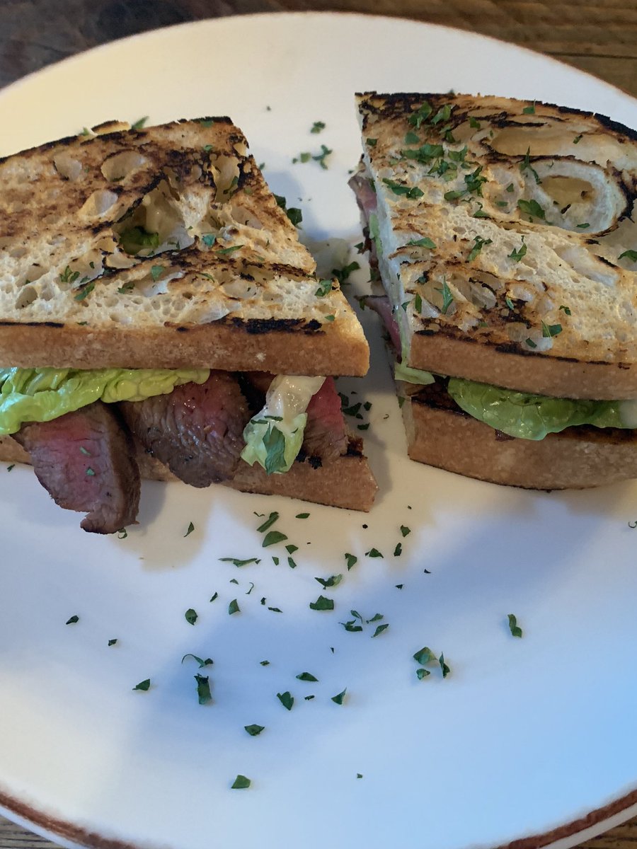 Cocktail number five; very yummy cherry and pineapple cocktail! Also, lovely steak ciabatta lunch 😋 #BCW2019 @TheRectoryB3 <a href="/BhmCocktailWknd/">Birmingham Cocktail Weekend</a>