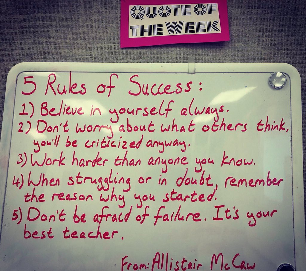 AllistairMcCaw's tweet photo. 5 Rules of Success: https://t.co/0PLb3Feyeb