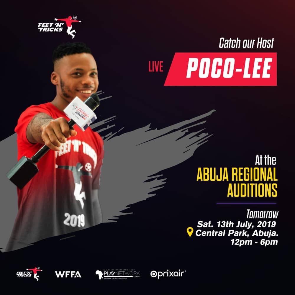theoga_nelson's tweet photo. Itβs all fun tomorrow as the African Freestyle Football championship auditions hit Abuja !! Lots of music and dance ππ½. Come out and have an amazing time #AFFC19 @feetandtricks https://t.co/uysabWgwtv