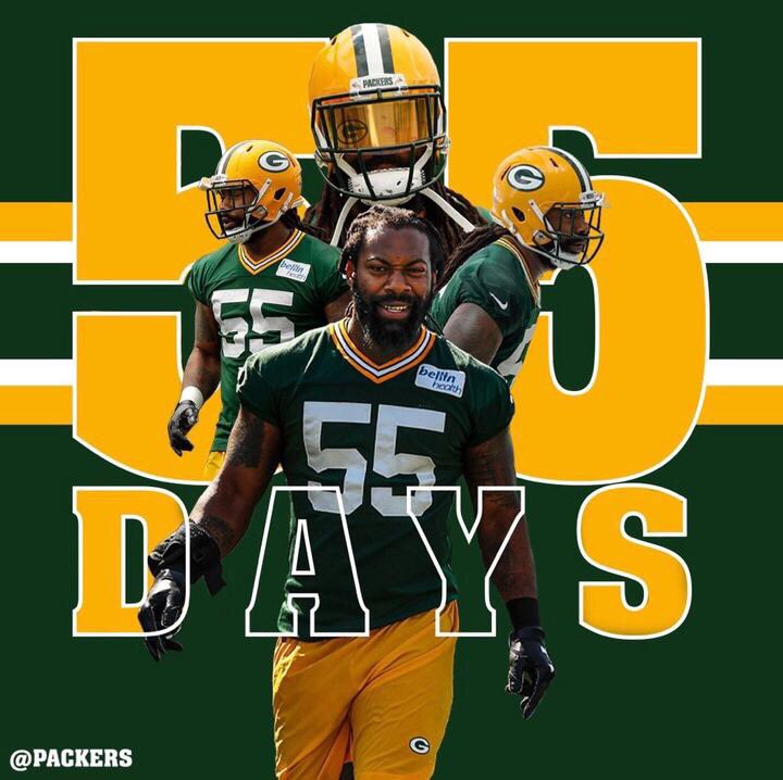packers's tweet photo. .@TheRealZSmith days until kickoff! 🏈

#GoPackGo https://t.co/7yQVg1xaWw