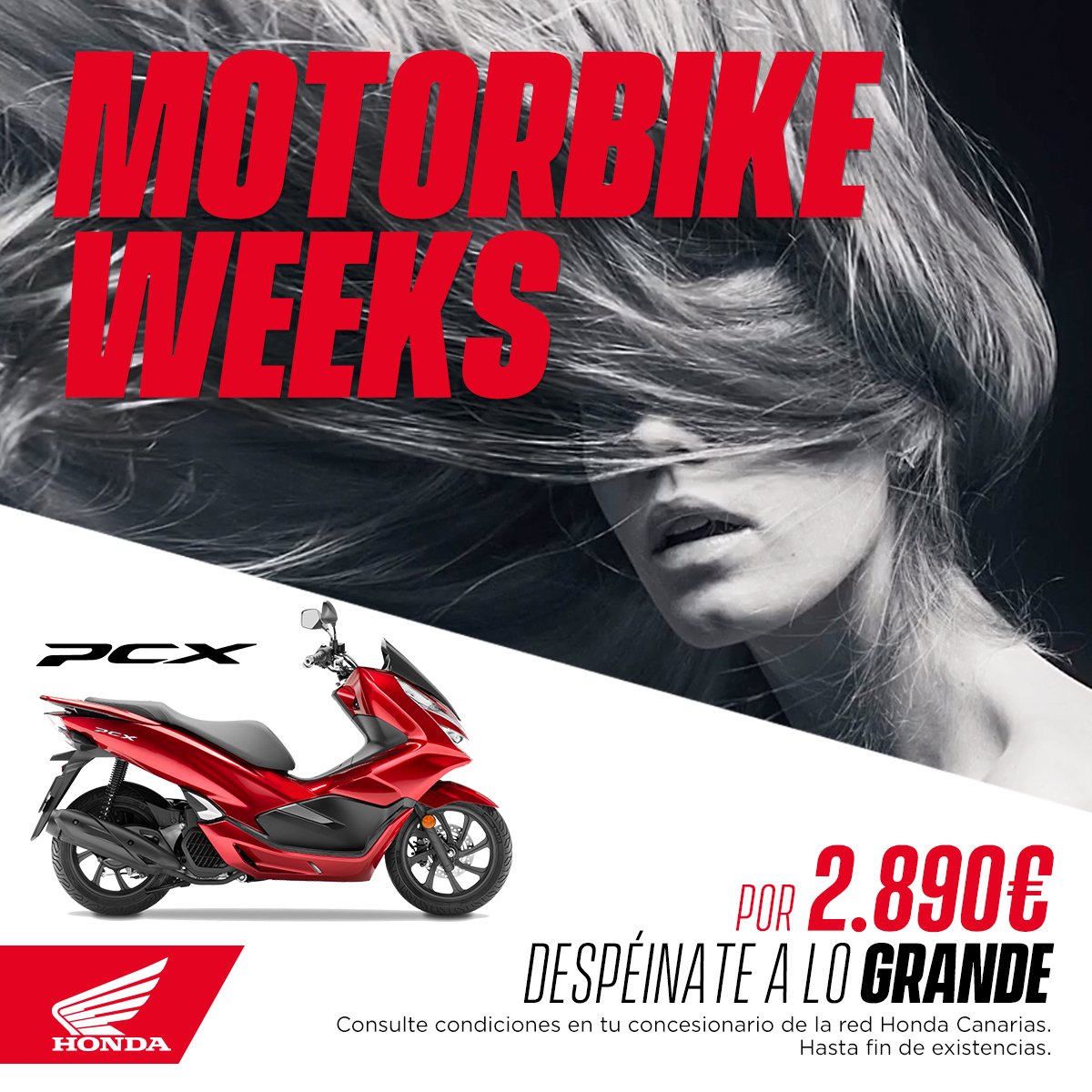 Del 8 al 20 DESPÉINATE A LO GRANDE CON MOTORBIKE WEEKS
¡¡Descuentos en TODA nuestra gama!!😱😱
Si estabas esperando al momento perfecto para comprarte una moto...En Honda Canarias te lo ponemos fácil😏
bit.ly/2DQYOv8
