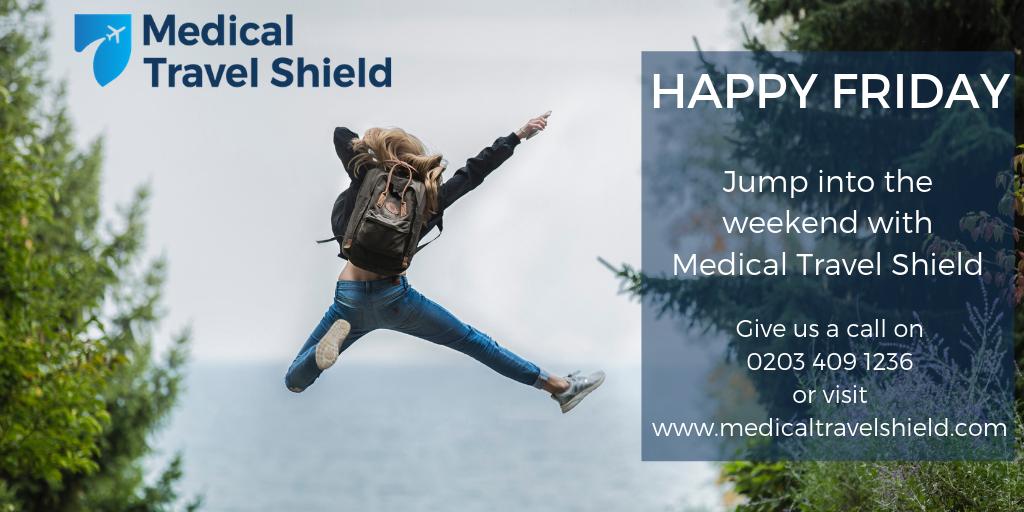 MedicalTShield's tweet photo. Happy Friday to all of our followers. Be sure to get in touch with us before travelling abroad for a medical procedure. #travelinsurance #surgeryabroad #patientsafety https://t.co/72jgXw5d72