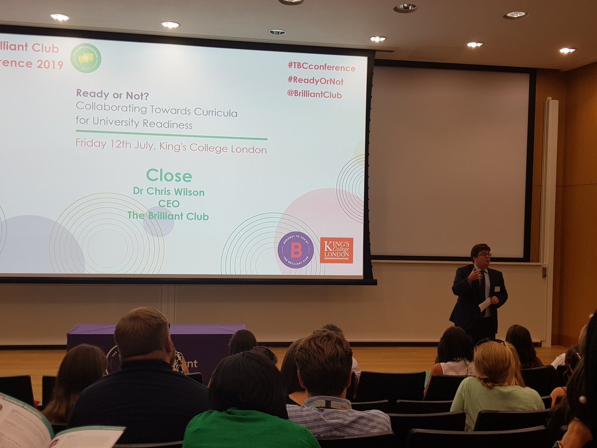 Dr_CJ_Matis's tweet photo. Dr Chris Wilson CEO of @BrilliantClub closing the #TBCconference such an inspiring day. Lots of useful networking and fresh ideas #readyornot @RISchools https://t.co/sD4YawOy0n