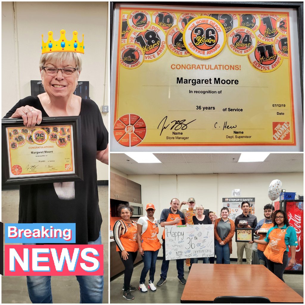 What a great accomplishment!!! Ms Margaret has been with the company 36 years. Thanks for all you do.