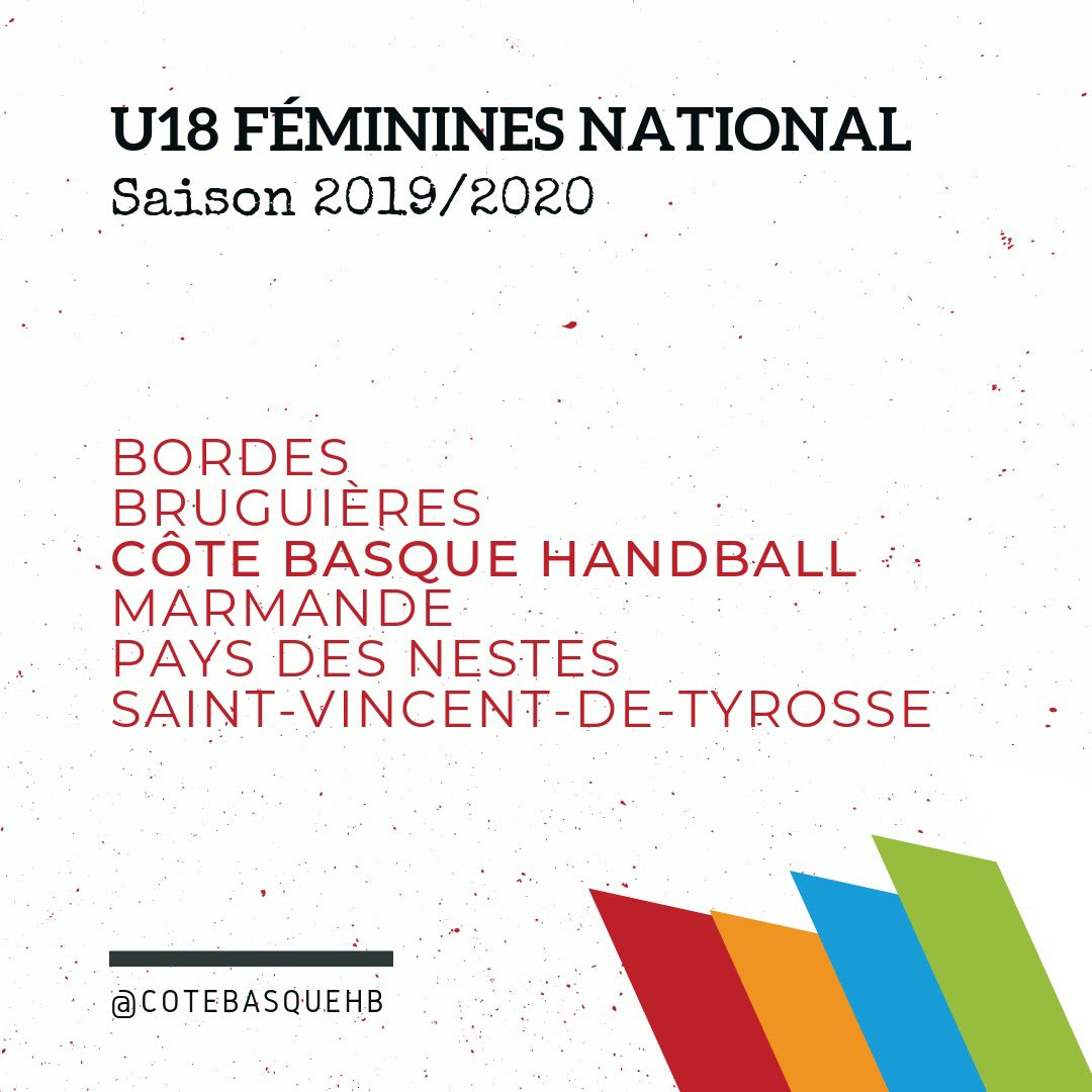 cotebasquehb's tweet photo. 📋 POULES
Après la validation de la participation de notre réserve en N3, nous attendions la publication de la poule. Voici donc les trois groupes dans lesquels évolueront nos trois équipes lors de la saison 2019/2020 💪
#CoteBasqueHB https://t.co/emdkJ3OHEW