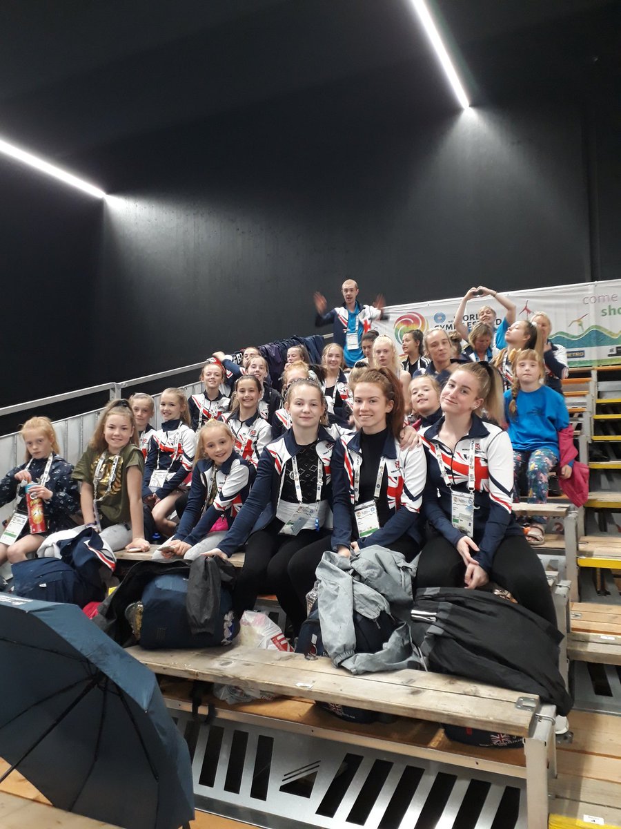 SaltaireGymClub's tweet photo. Sat waiting for @IlkleyGymClub and Rotherham. Good luck everyone! #WorldGymnaestrada #yorkshiregymnastics https://t.co/KcH0DLlSkY