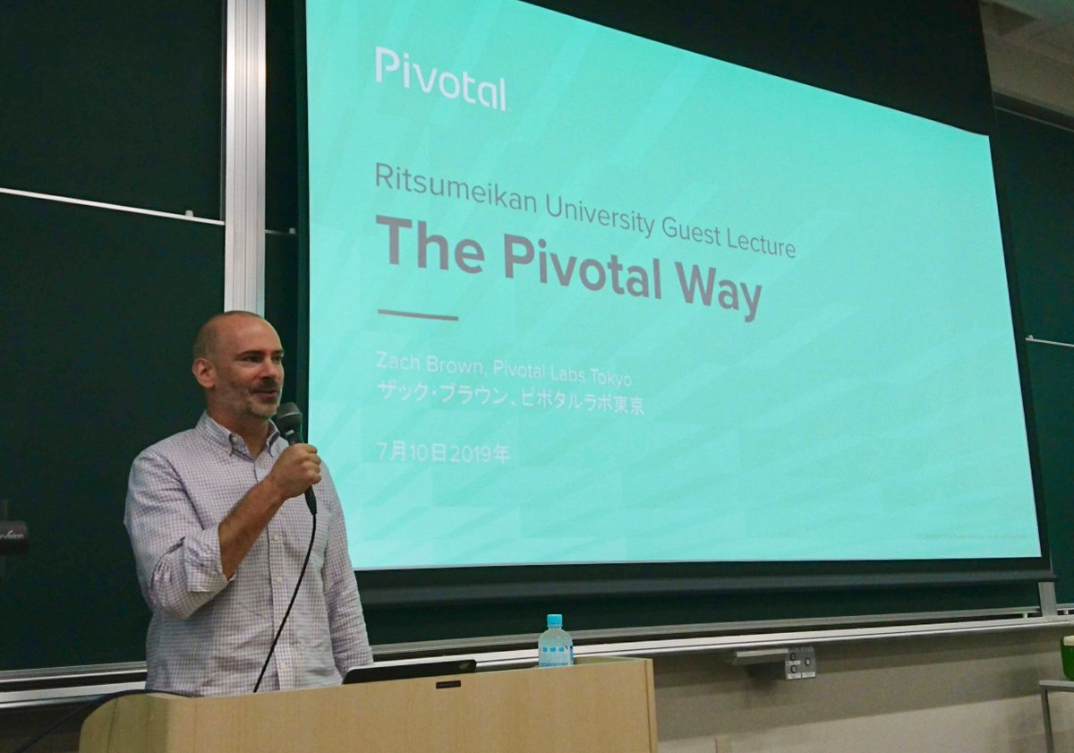 moredeploys's tweet image. No video, but here are a few pics as evidence I didn&apos;t make it up. 😉 Btw, that&apos;s the Agile Manifesto in Japanese. 
#Ritsumeikan #Agile #PivotalLabs