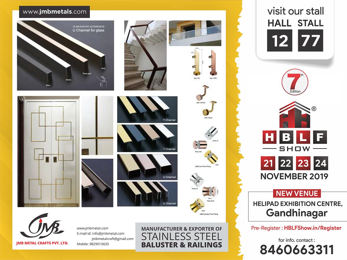 HBLFShow's tweet photo. Do not miss the chance to explore the wide range of stainless steel baluster and railings by JMB METALS at their exclusive stall at @HBLFShow 2019.

#Jmb #JmbMetals #StainlessSteelBaluster #StainlessSteelRailings https://t.co/5BKsn8fBSq