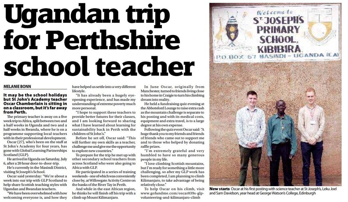 OJMChamberlain's tweet photo. Day 7- @The_PA and @melaniebonn1 have run a story about my trip. Thank you for taking an interest! #ThisIsLFS #LearningForSustainability #GlobalLearningPartnerships #GLP2019 #TravellingTeacher https://t.co/0QLy2b6snP