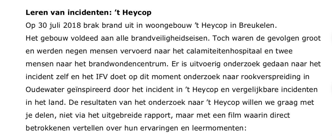 nickschaick's tweet photo. Op 30 juli 2018 brak brand uit in woongebouw ‘t #Heycop in Breukelen. Het gebouw voldeed aan alle brandveiligheideisen. Toch waren de gevolgen groot. De resultaten van het onderzoek naar deze brand wilt de @vrutrecht delen met al onze brandweer collega’s; https://t.co/QkjA5ofI2C https://t.co/43dkWEdtf5