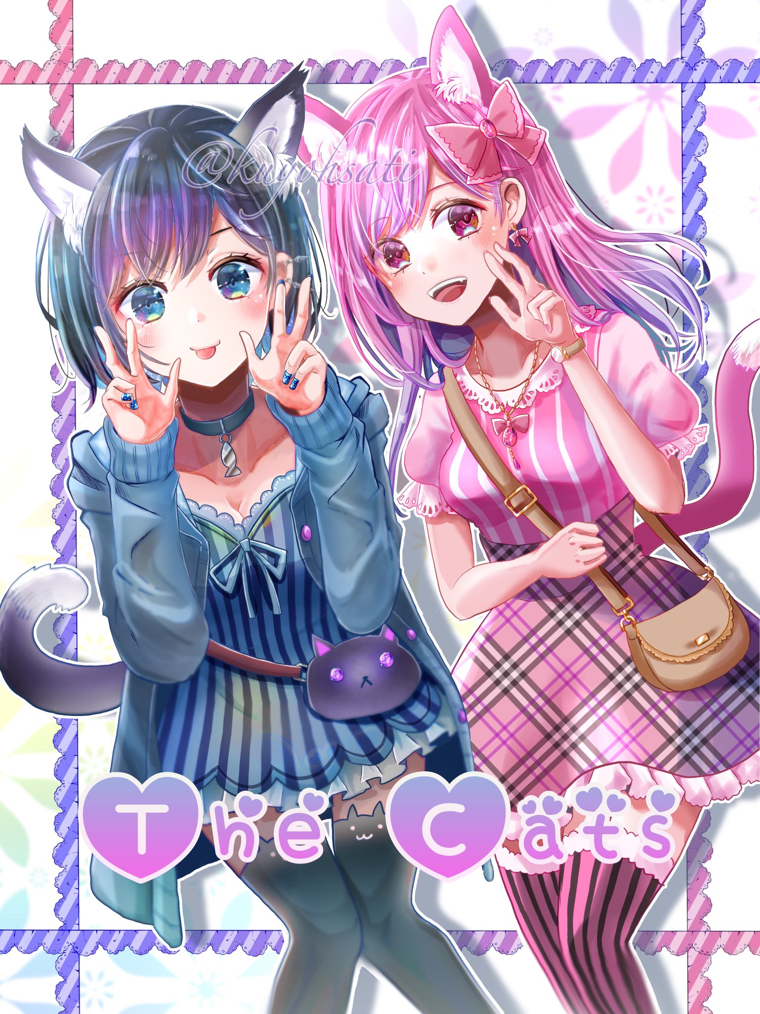 九曜 紗千 公開しました 前の猫娘ちゃんの相方です こちらからメイキングも見れます The Cats T Co 8bmbnnykyc 猫耳 猫 女の子 リボン イラスト Ibispaint T Co Tkayxmogjy Twitter