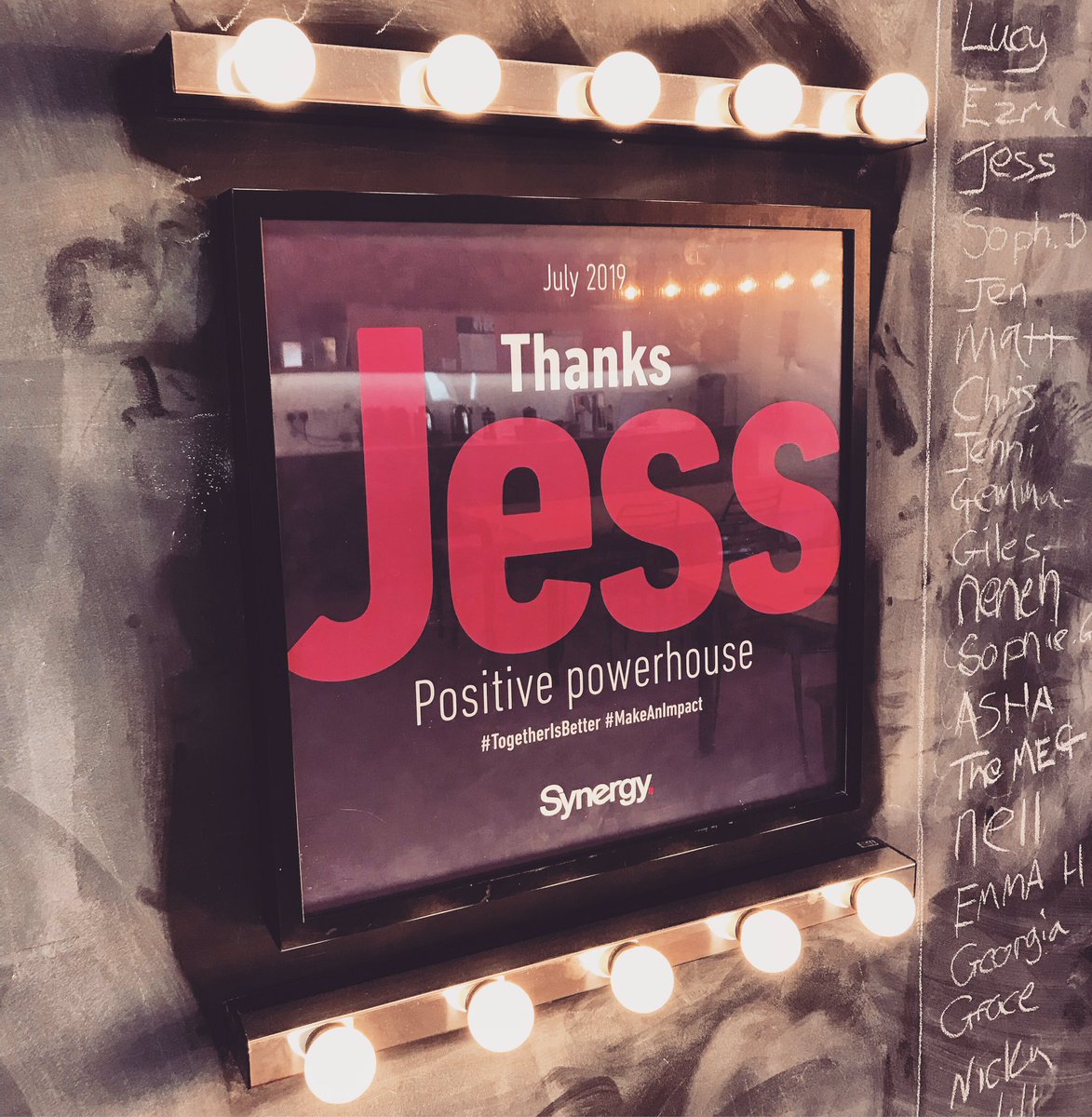 McCannSynergy's tweet photo. A big shout out to our Synergal of the month @JessRoberts_82! Her big smile, support and positivity light up the office day in day out 🤩💫✨ #lifeatsynergy https://t.co/0ZIVGR1MRc
